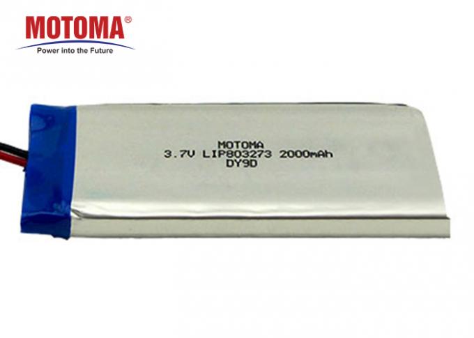 UL 증명서 고용량 Lipo 건전지 803273 3.7V 2000mah 0