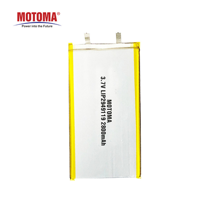 주문 태블릿 독자를 위한 MOTOMA 3.7V 2800mAh 극단적 가는 리튬-폴리머 전지 온라인으로 제조 업체