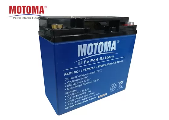 MOTOMA UPS 리튬 전지, 12v 25ah Lifepo4 건전지 4000 주기 시간